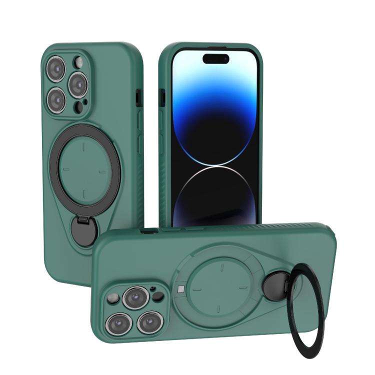Ring Shield MagSafe TPU Phone Case with 360 Degree Rotating Holder, For iPhone 15 Pro Max, For iP...