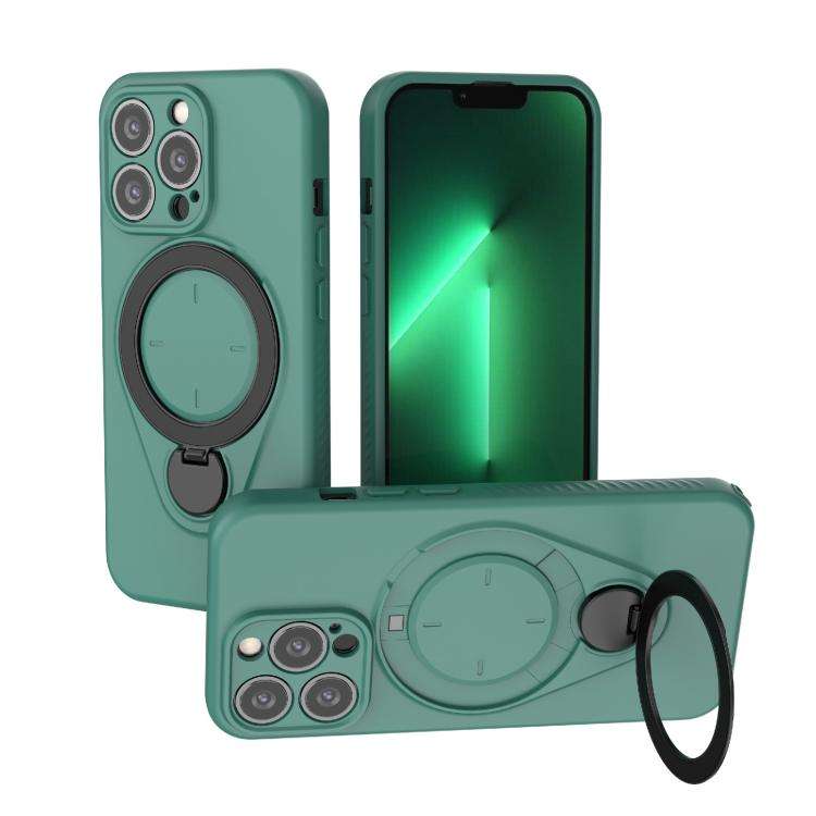 Ring Shield MagSafe TPU Phone Case with 360 Degree Rotating Holder, For iPhone 15 Pro Max, For iP...