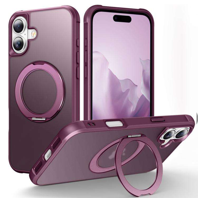 Skin-Feel Rotary Damping Bracket MagSafe Phone Case, For iPhone 18 Pro / 17 Pro, For iPhone 18 Pr...