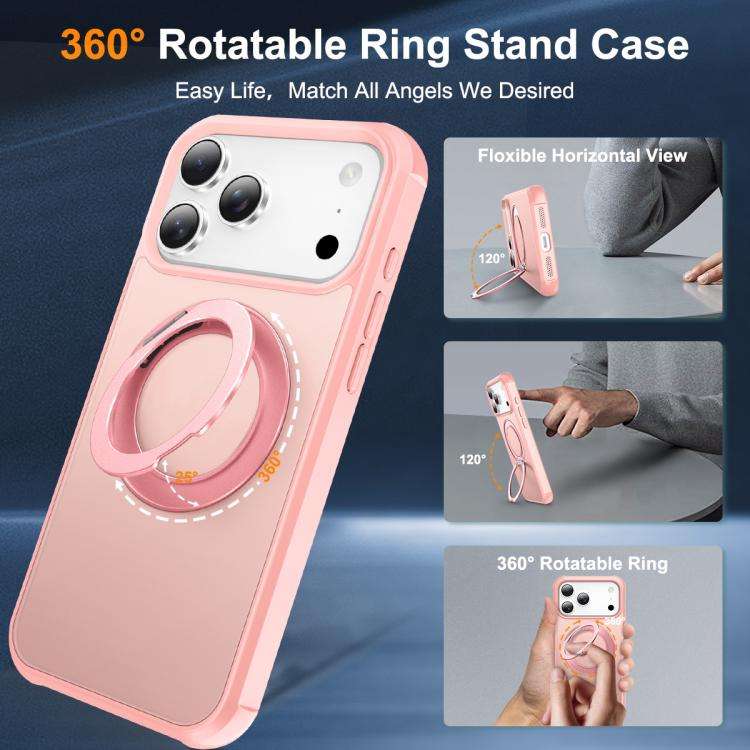 Skin-Feel Rotary Damping Bracket MagSafe Phone Case, For iPhone 18 Pro / 17 Pro, For iPhone 18 Pr...