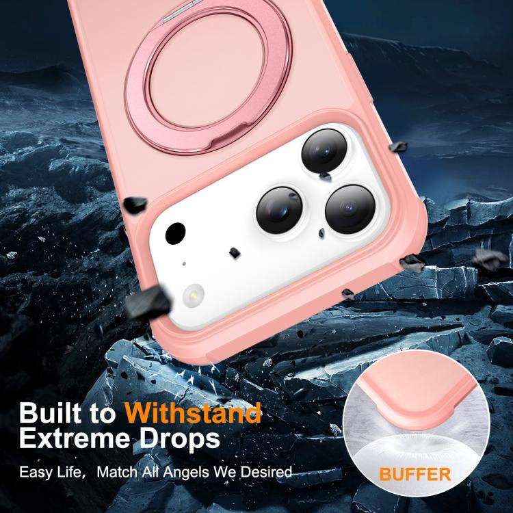 Skin-Feel Rotary Damping Bracket MagSafe Phone Case, For iPhone 18 Pro / 17 Pro, For iPhone 18 Pr...