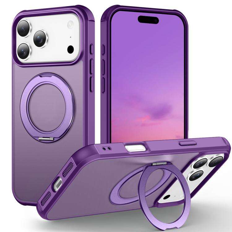 Skin-Feel Rotary Damping Bracket MagSafe Phone Case, For iPhone 18 Pro / 17 Pro, For iPhone 18 Pr...