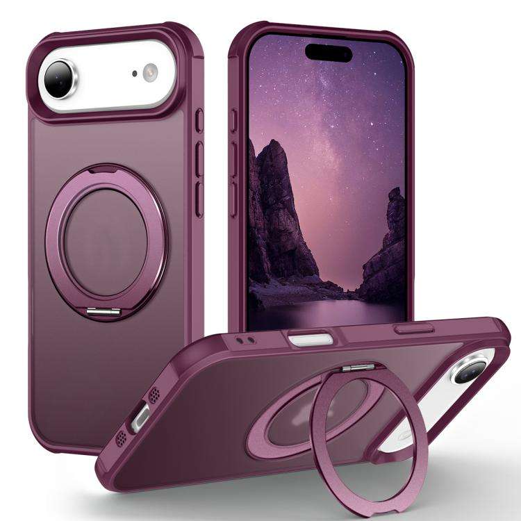 Skin-Feel Rotary Damping Bracket MagSafe Phone Case, For iPhone 18 Pro / 17 Pro, For iPhone 18 Pr...