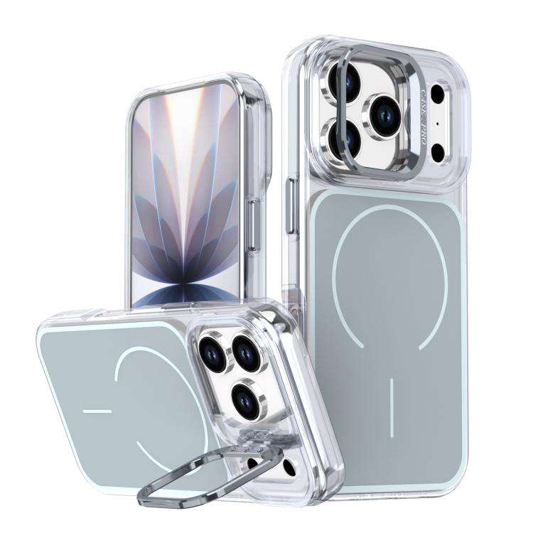 Bright Color Blocking Camera Bracket Magnetic Phone Case, For iPhone 18 Pro, For iPhone 18 Pro Ma...