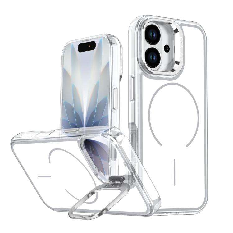 Bright Color Blocking Camera Bracket Magnetic Phone Case, For iPhone 18 Pro, For iPhone 18 Pro Ma...