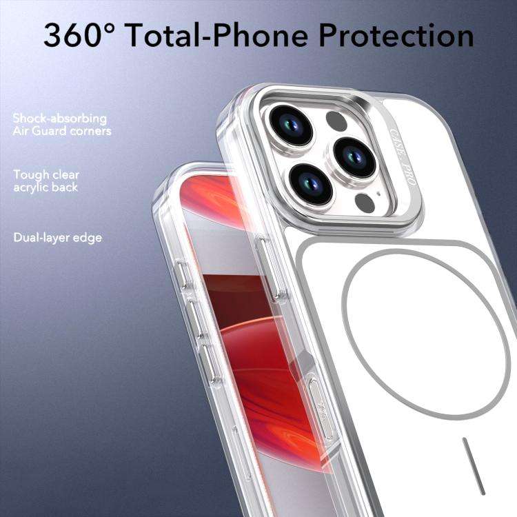 Bright Color Blocking Camera Bracket Magnetic Phone Case, For iPhone 16 Pro, For iPhone 16 Plus, ...