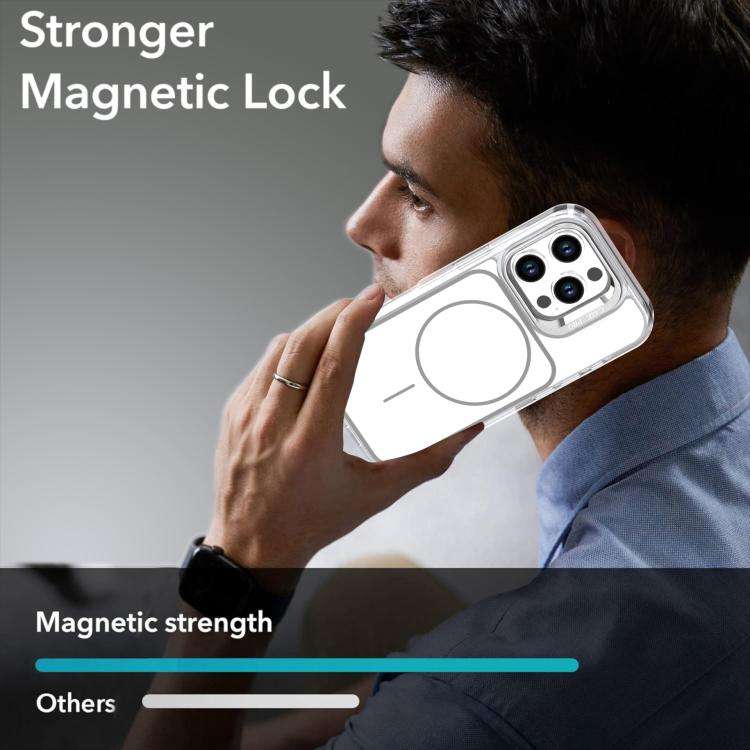 Bright Color Blocking Camera Bracket Magnetic Phone Case, For iPhone 16 Pro, For iPhone 16 Plus, ...