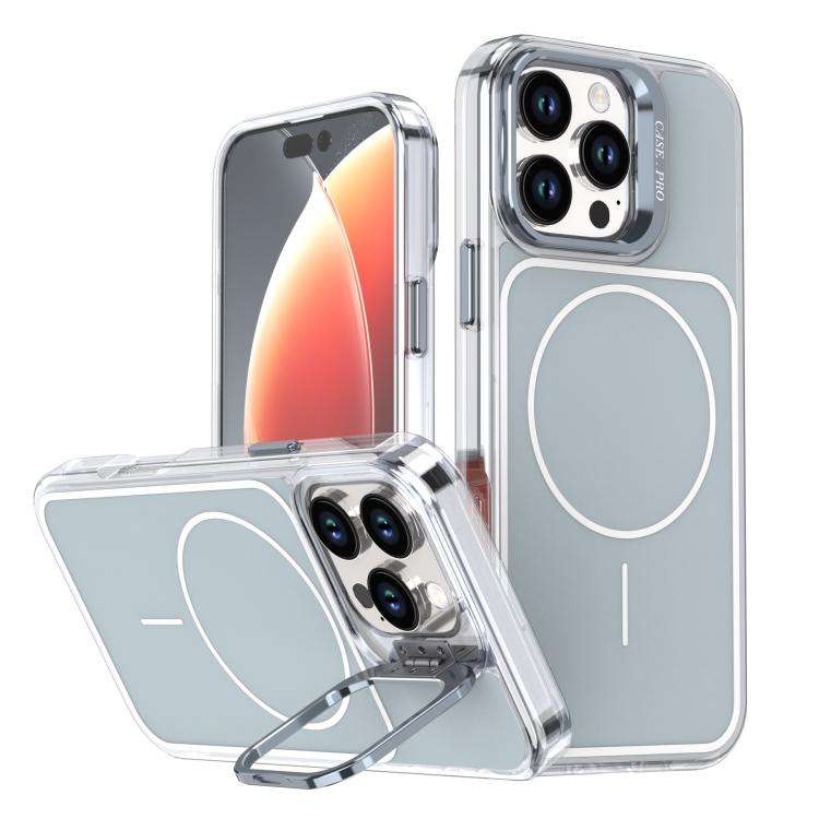 Bright Color Blocking Camera Bracket Magnetic Phone Case, For iPhone 16 Pro, For iPhone 16 Plus, ...