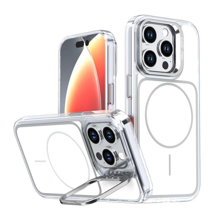 Bright Color Blocking Camera Bracket Magnetic Phone Case, For iPhone 16 Pro, For iPhone 16 Plus, ...