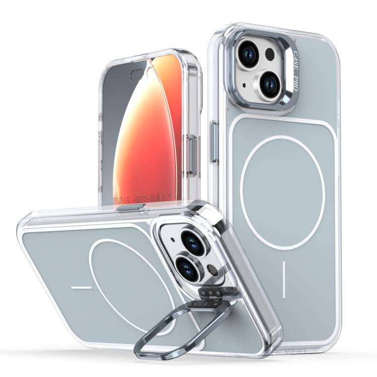 Bright Color Blocking Camera Bracket Magnetic Phone Case, For iPhone 18 Pro, For iPhone 18 Pro Ma...