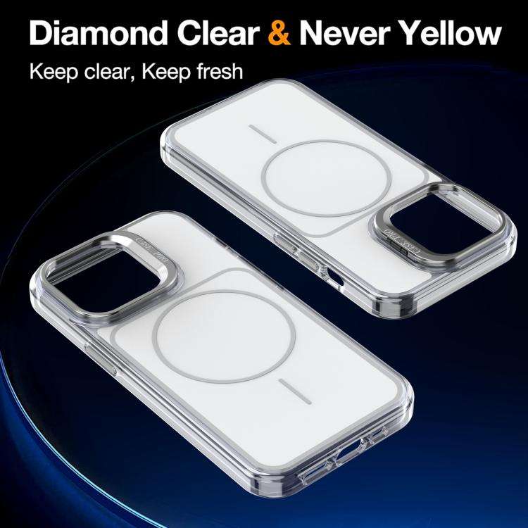 Bright Color Blocking Camera Bracket Magnetic Phone Case, For iPhone 14 Pro, For iPhone 14 Pro Ma...