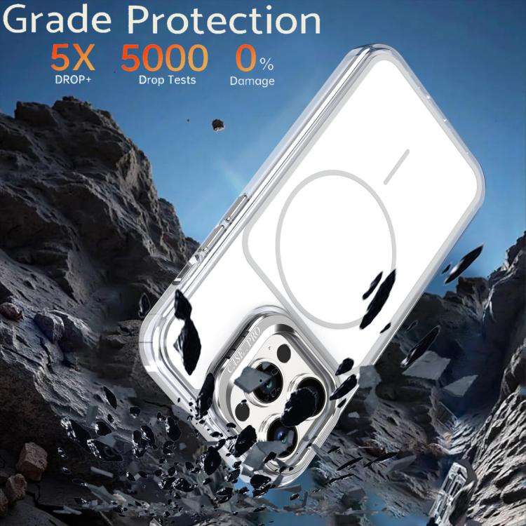 Bright Color Blocking Camera Bracket Magnetic Phone Case, For iPhone 14 Pro, For iPhone 14 Pro Ma...