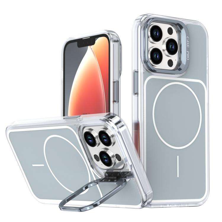 Bright Color Blocking Camera Bracket Magnetic Phone Case, For iPhone 14 Pro, For iPhone 14 Pro Ma...