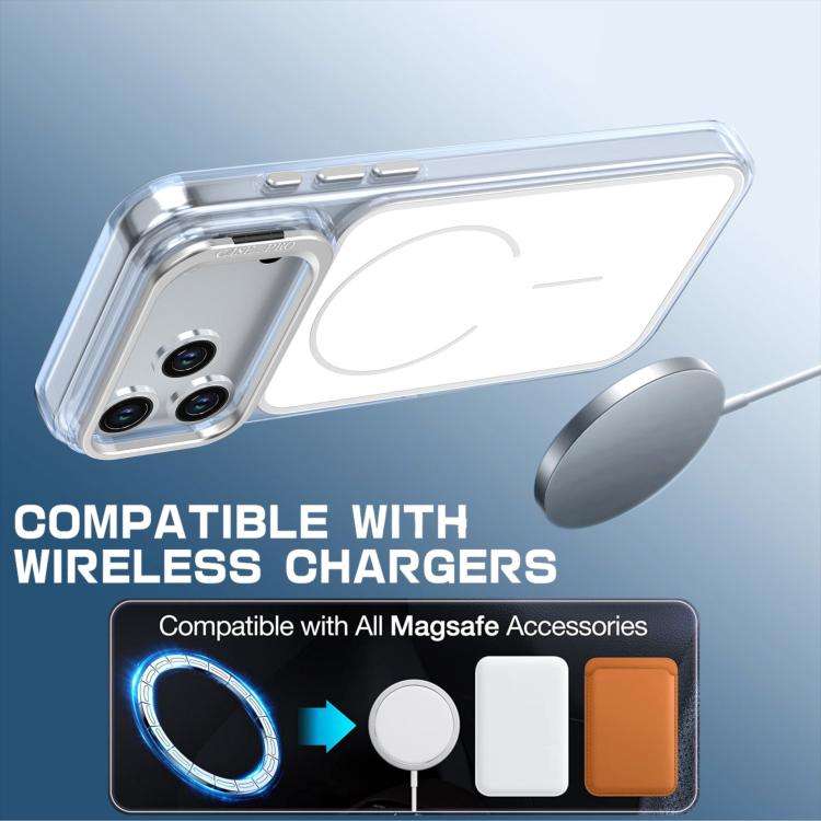 Bright Color Blocking Camera Bracket Magnetic Phone Case, For iPhone 18 Pro, For iPhone 18 Pro Ma...