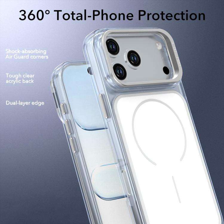 Bright Color Blocking Camera Bracket Magnetic Phone Case, For iPhone 18 Pro, For iPhone 18 Pro Ma...