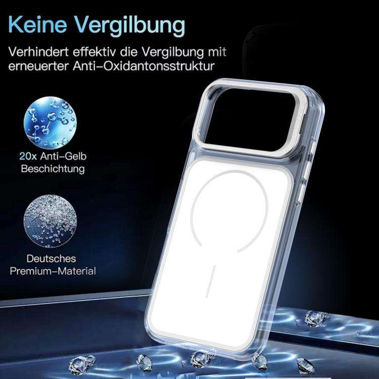 Bright Color Blocking Camera Bracket Magnetic Phone Case, For iPhone 18 Pro, For iPhone 18 Pro Ma...