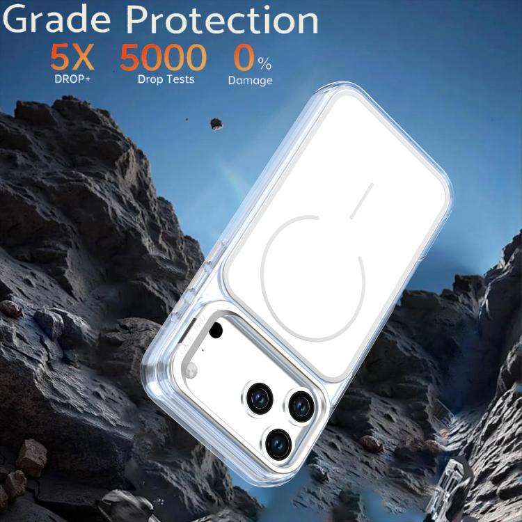 Bright Color Blocking Camera Bracket Magnetic Phone Case, For iPhone 18 Pro, For iPhone 18 Pro Ma...