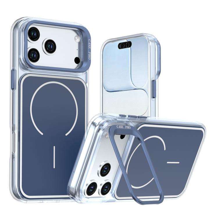 Bright Color Blocking Camera Bracket Magnetic Phone Case, For iPhone 18 Pro, For iPhone 18 Pro Ma...