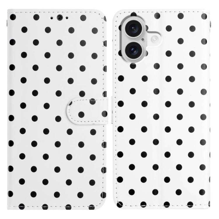 Small Dots Pattern Vegan Leather Phone Case, For iPhone 17e / 16e, For iPhone 17 Pro Max, For iPh...