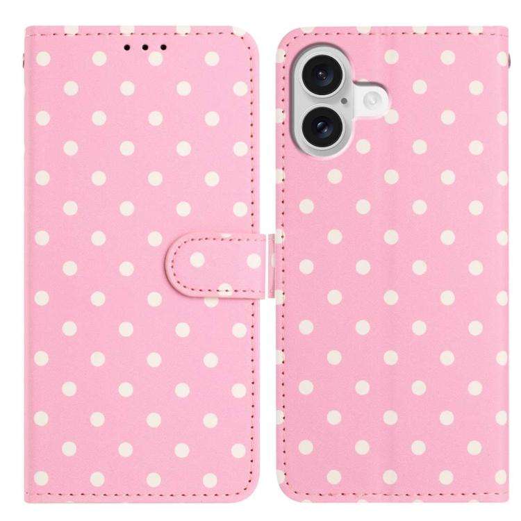 Small Dots Pattern Vegan Leather Phone Case, For iPhone 17e / 16e, For iPhone 17 Pro Max, For iPh...