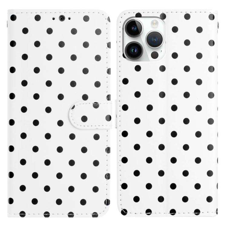 Small Dots Pattern Vegan Leather Phone Case, For iPhone 17e / 16e, For iPhone 17 Pro Max, For iPh...