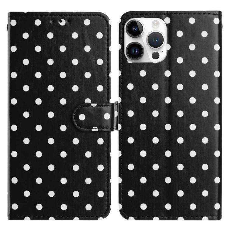 Small Dots Pattern Vegan Leather Phone Case, For iPhone 17e / 16e, For iPhone 17 Pro Max, For iPh...