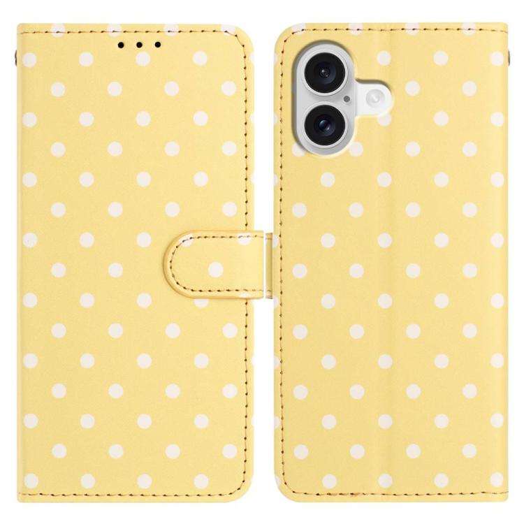 Small Dots Pattern Vegan Leather Phone Case, For iPhone 17e / 16e, For iPhone 17 Pro Max, For iPh...