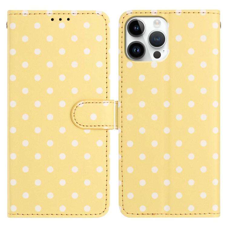 Small Dots Pattern Vegan Leather Phone Case, For iPhone 16, For iPhone 15 Pro Max, For iPhone 15 ...