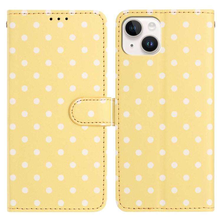 Small Dots Pattern Vegan Leather Phone Case, For iPhone 16, For iPhone 15 Pro Max, For iPhone 15 ...
