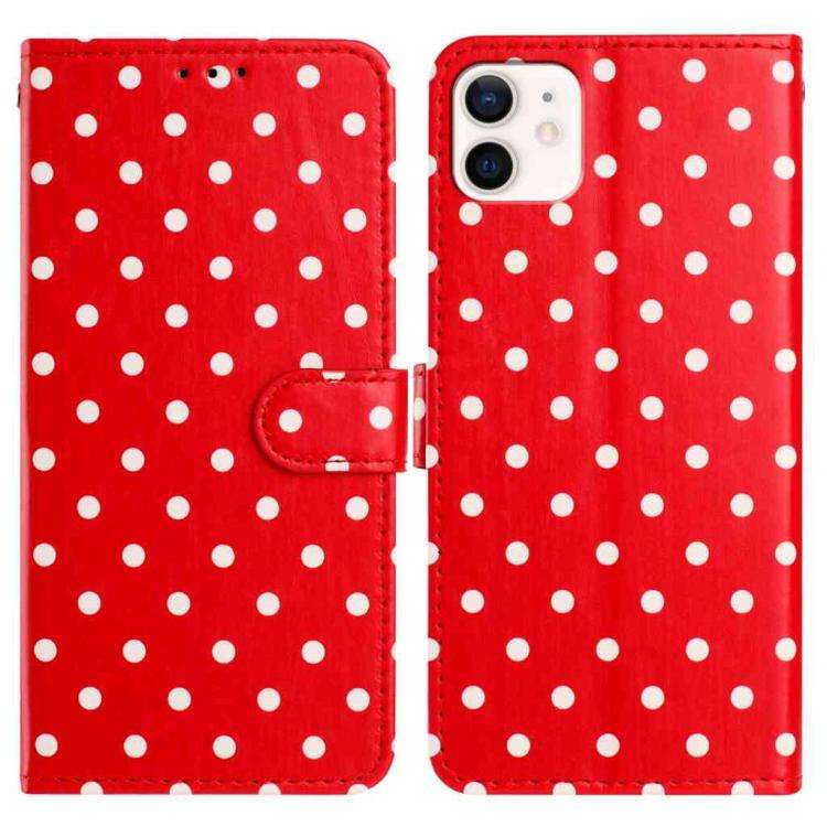 Small Dots Pattern Vegan Leather Phone Case, For iPhone 11 Pro Max, For iPhone 11, For iPhone 11 ...