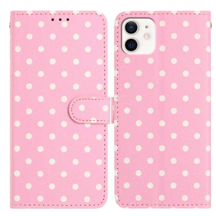 Small Dots Pattern Vegan Leather Phone Case, For iPhone 11 Pro Max, For iPhone 11, For iPhone 11 ...