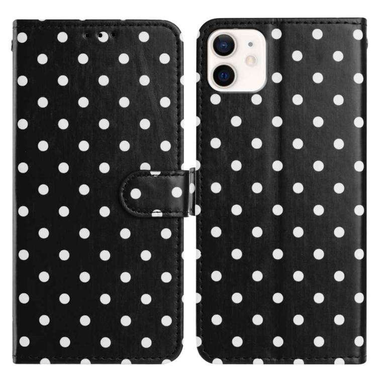 Small Dots Pattern Vegan Leather Phone Case, For iPhone 11 Pro Max, For iPhone 11, For iPhone 11 ...