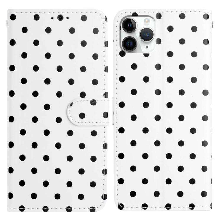 Small Dots Pattern Vegan Leather Phone Case, For iPhone 11 Pro Max, For iPhone 11, For iPhone 11 ...