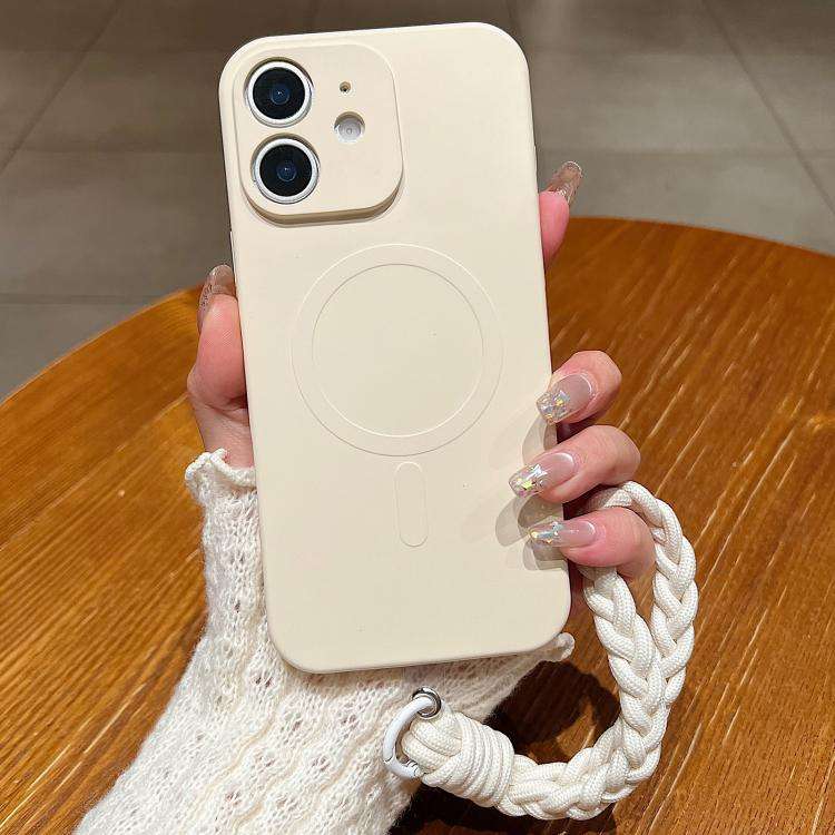 Solid Color Liquid Silicone Magnetic Phone Case with Lanyard, For iPhone 12 Pro, For iPhone 11 Pr...