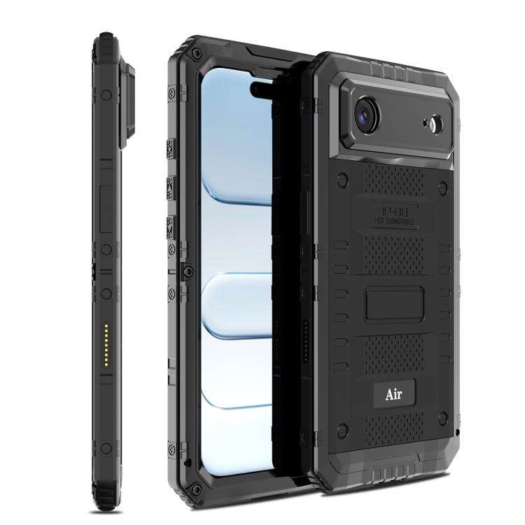 Four-proof Metal Hybrid Silicone Phone Case, For iPhone 17 Pro Max, For iPhone 17 Pro, For iPhone...