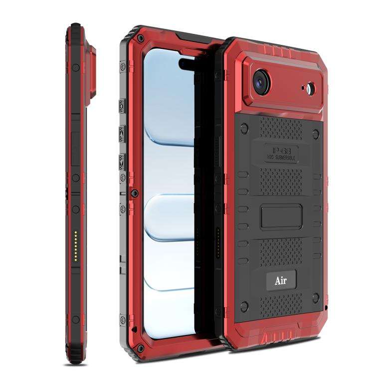 Four-proof Metal Hybrid Silicone Phone Case, For iPhone 17 Pro Max, For iPhone 17 Pro, For iPhone...