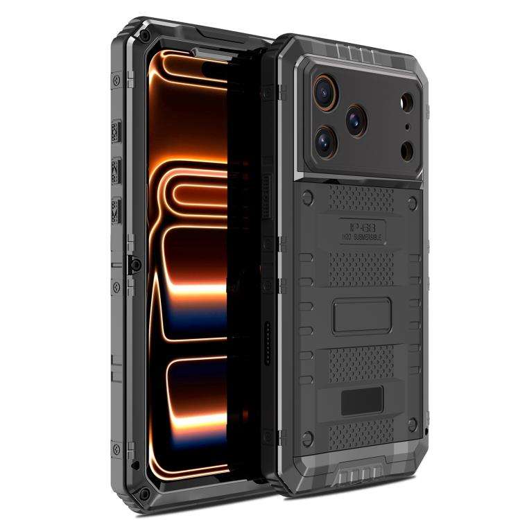 Four-proof Metal Hybrid Silicone Phone Case, For iPhone 17 Pro Max, For iPhone 17 Pro, For iPhone...