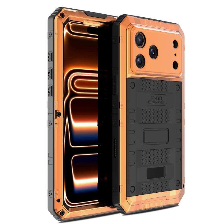 Four-proof Metal Hybrid Silicone Phone Case, For iPhone 17 Pro Max, For iPhone 17 Pro, For iPhone...