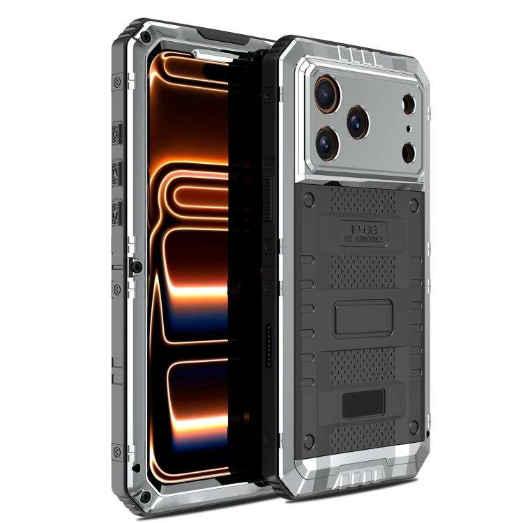 Four-proof Metal Hybrid Silicone Phone Case, For iPhone 17 Pro Max, For iPhone 17 Pro, For iPhone...