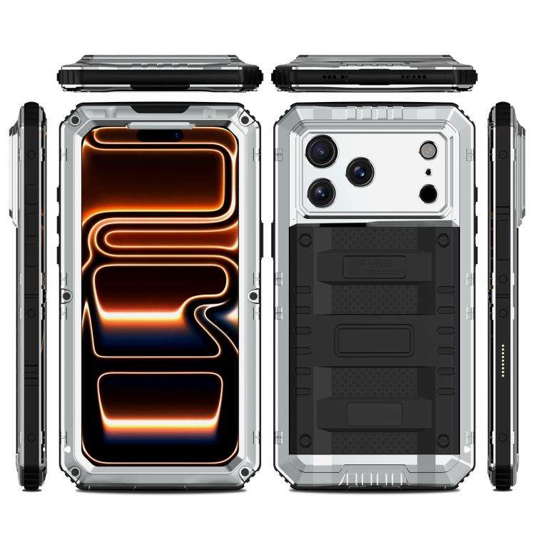 Four-proof Metal Hybrid Silicone Phone Case, For iPhone 17 Pro Max, For iPhone 17 Pro, For iPhone...