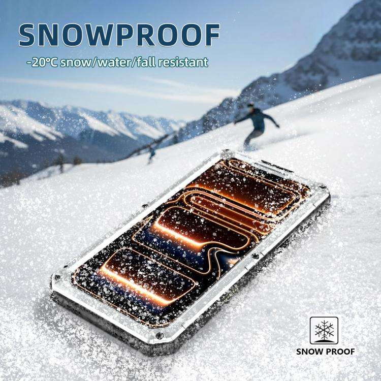 Four-proof Metal Hybrid Silicone Phone Case, For iPhone 17 Pro Max, For iPhone 17 Pro, For iPhone...