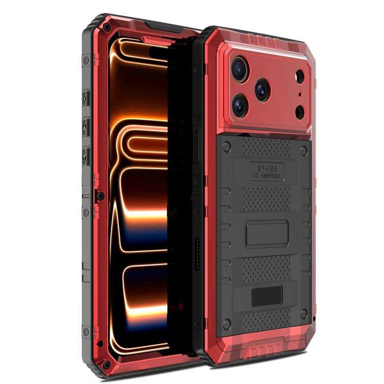 Four-proof Metal Hybrid Silicone Phone Case, For iPhone 17 Pro Max, For iPhone 17 Pro, For iPhone...