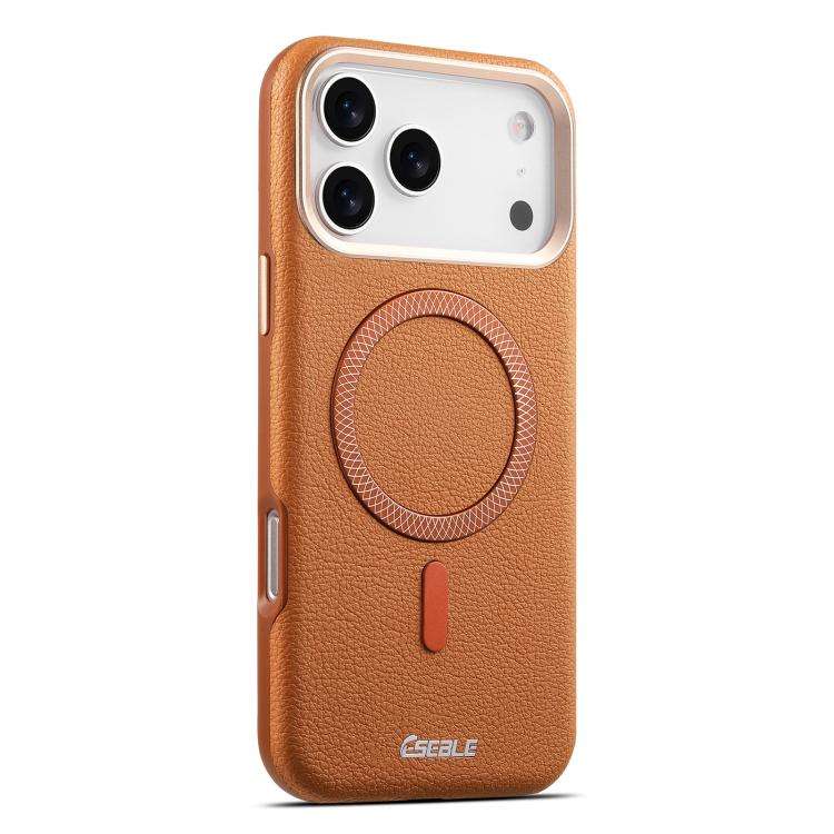 ESEBLE L2 Litchi Texture Metal Lens Magnetic Phone Case, For iPhone 17 Pro Max, For iPhone 17 Pro...