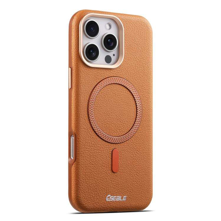 ESEBLE L2 Litchi Texture Metal Lens Magnetic Phone Case, For iPhone 17 Pro Max, For iPhone 17 Pro...