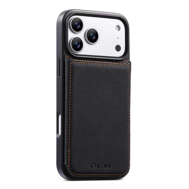 ESEBLE Retro Texture Double Buckle Card Slot Phone Case, For iPhone 18 Pro / 17 Pro, For iPhone 1...