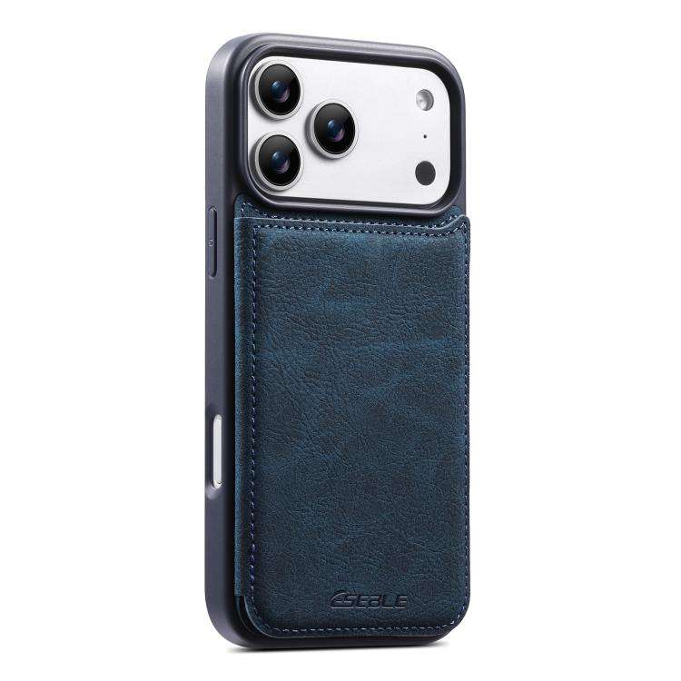 ESEBLE Retro Texture Double Buckle Card Slot Phone Case, For iPhone 18 Pro / 17 Pro, For iPhone 1...