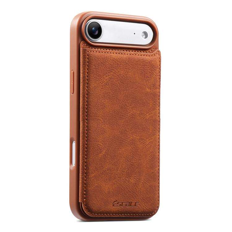 ESEBLE Retro Texture Double Buckle Card Slot Phone Case, For iPhone 18 Pro / 17 Pro, For iPhone 1...