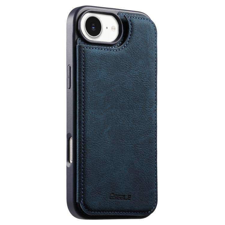 ESEBLE Retro Texture Double Buckle Card Slot Phone Case, For iPhone 18 Pro / 17 Pro, For iPhone 1...