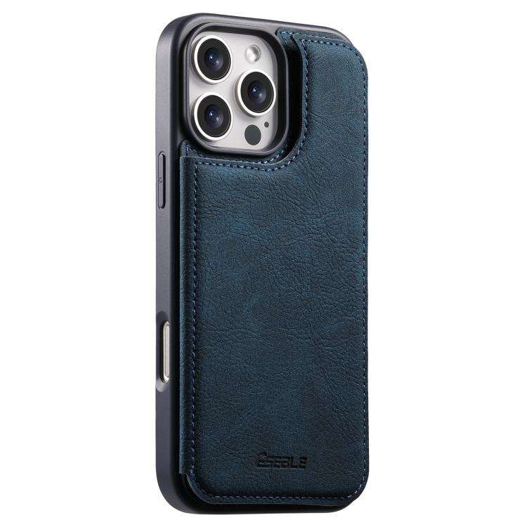 ESEBLE Retro Texture Double Buckle Card Slot Phone Case, For iPhone 18 Pro / 17 Pro, For iPhone 1...