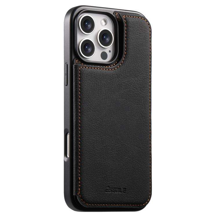 ESEBLE Retro Texture Double Buckle Card Slot Phone Case, For iPhone 18 Pro / 17 Pro, For iPhone 1...
